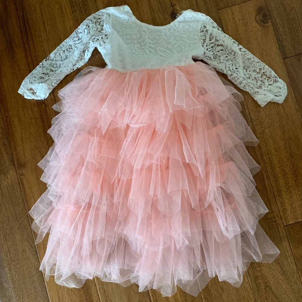 Children’s Dress Pink and White Size 6/7